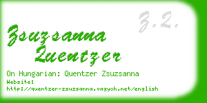 zsuzsanna quentzer business card